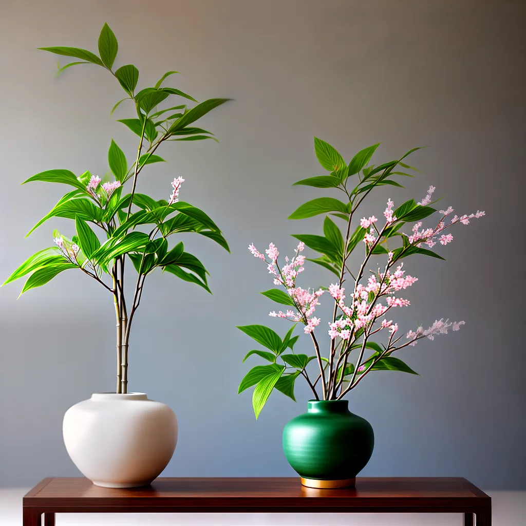 ikebana cerejeira bambu vaso ikebana cerejeira bambu vaso