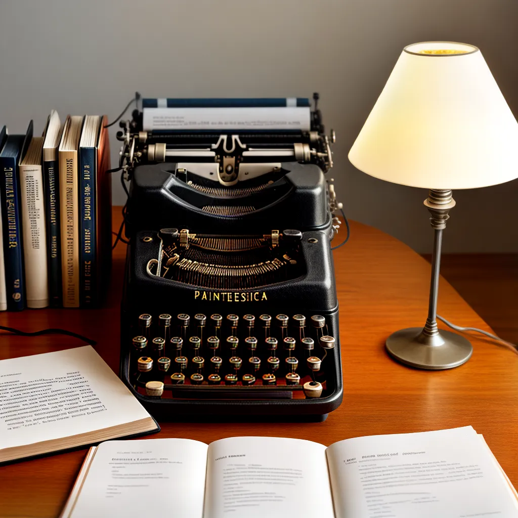 maquina escrever vintage reflexao livros