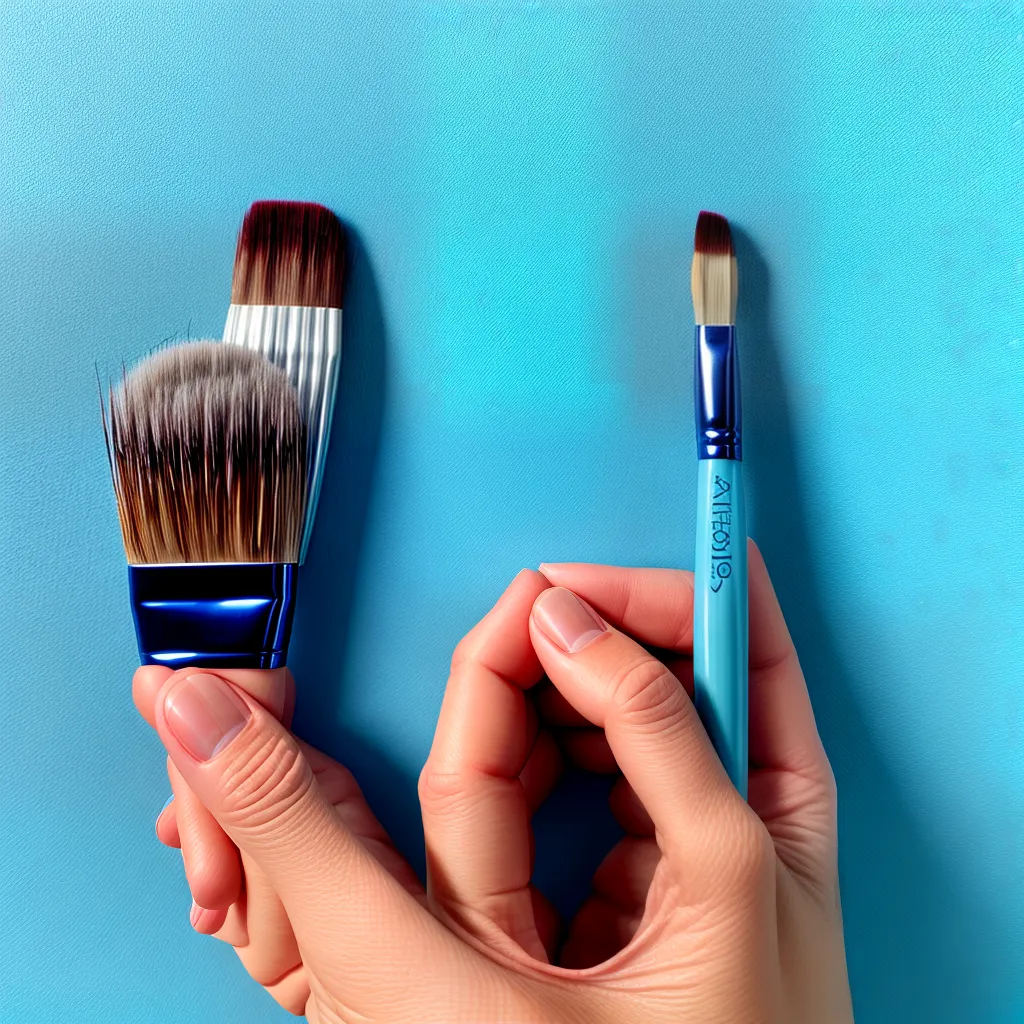 pincel azul fibra superficie brilhante