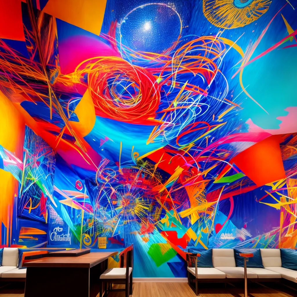 mural entretenimento vibrante