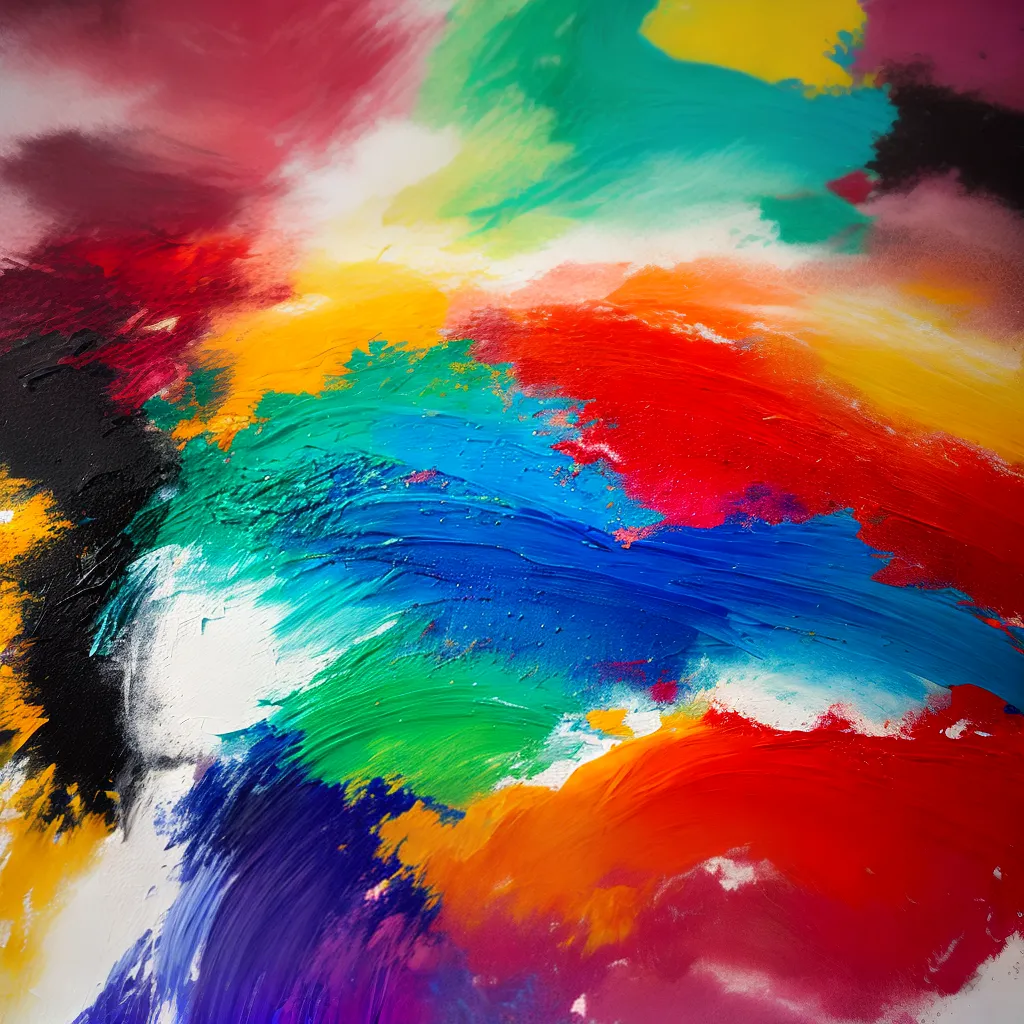 pincel abstrato cores artista