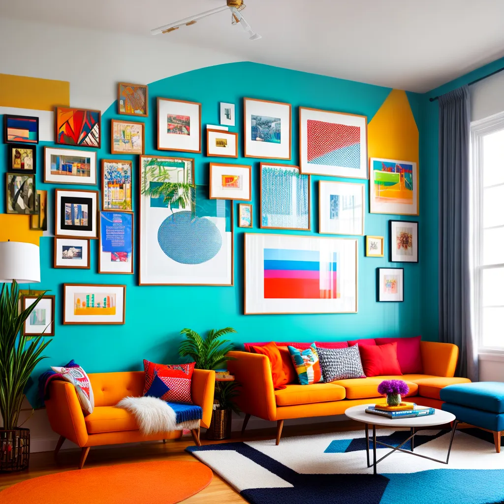 sala memphis design ecletica