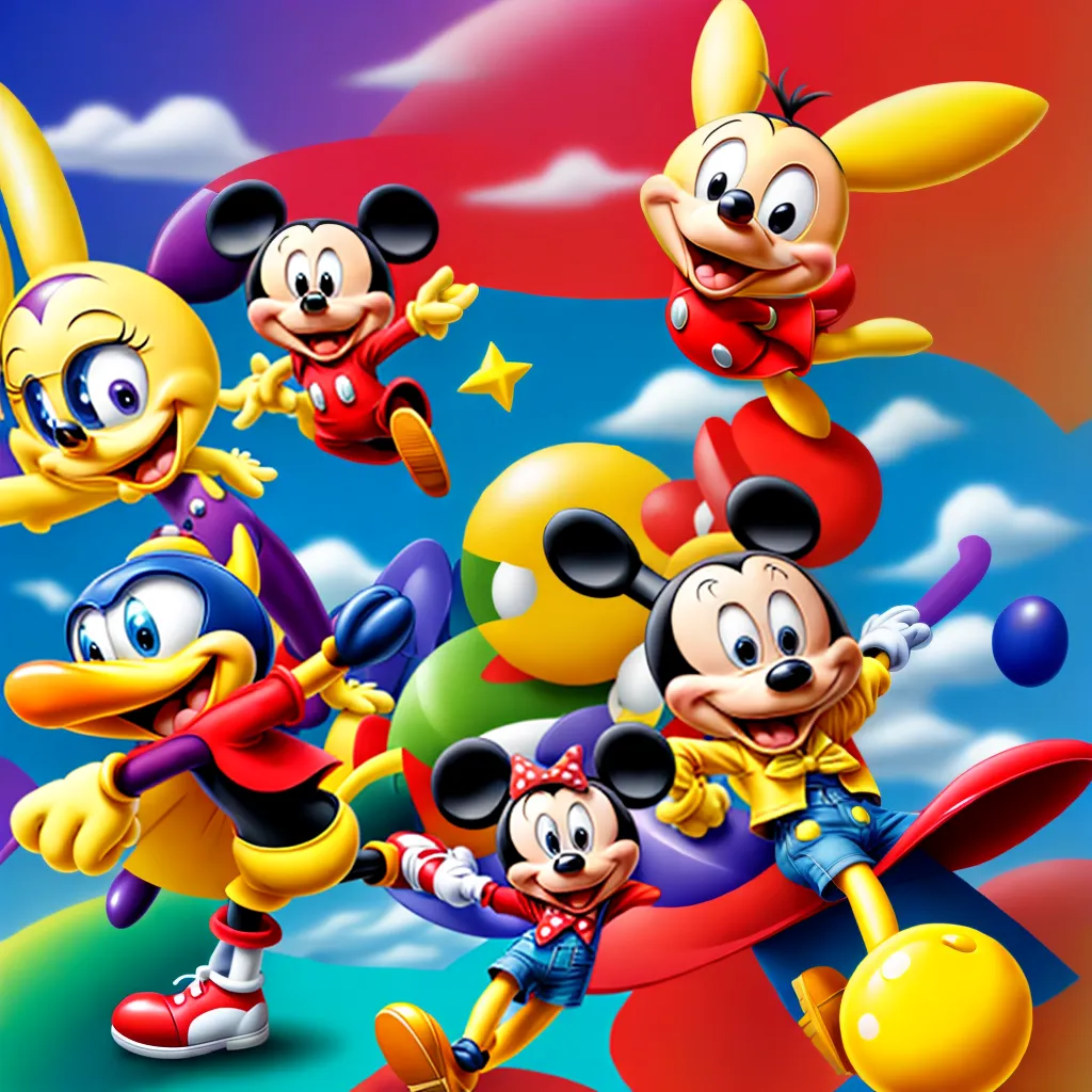 papel de parede cartoons mickey spongebob pikachu