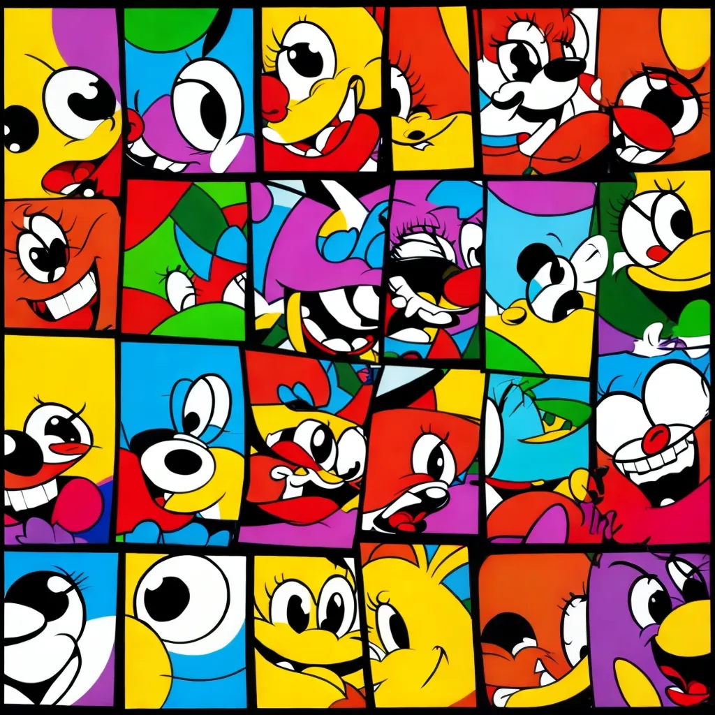 personagens desenhos animados coloridos papel de parede 2