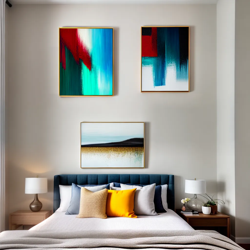 quarto hospedes arte cores acolhedor