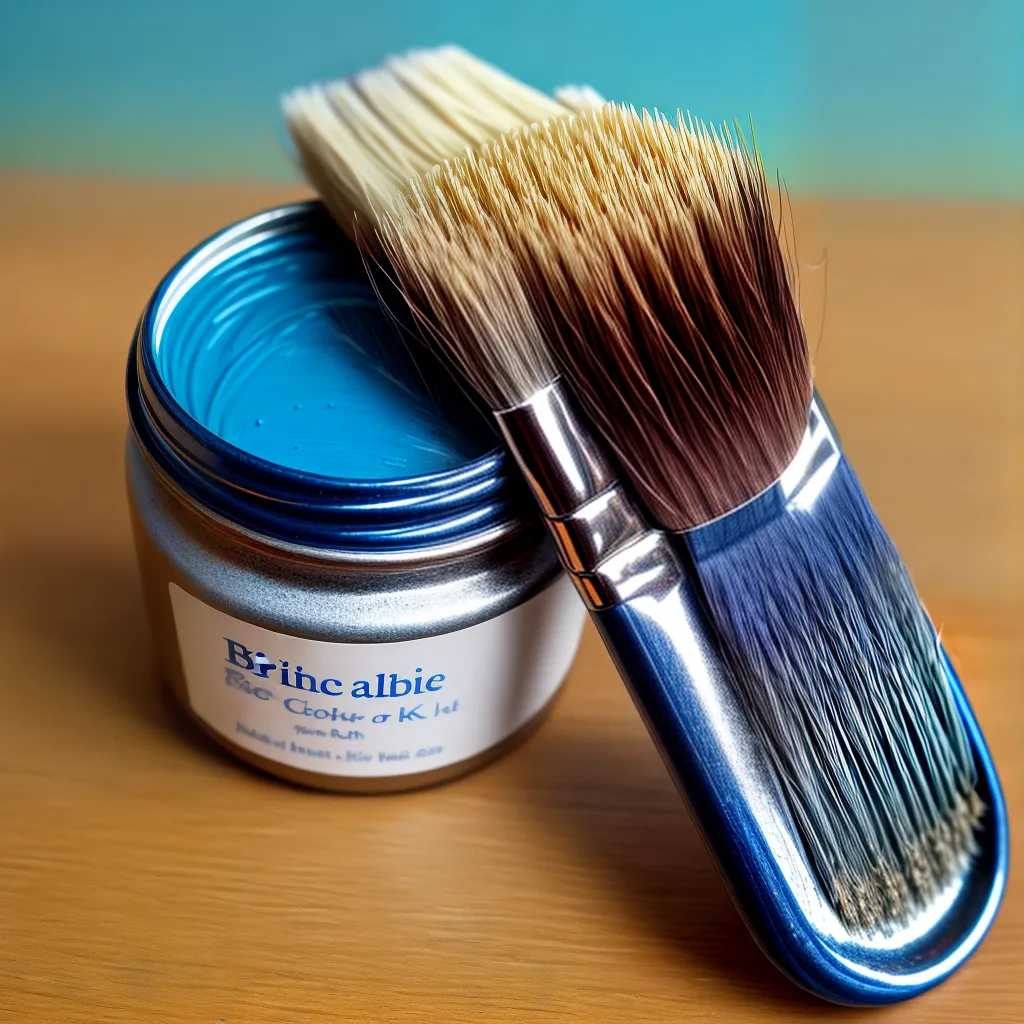 pincel pintura azul fundo obra