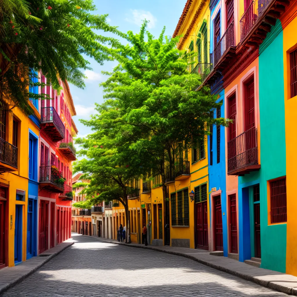 cultura latina cena rua colorida