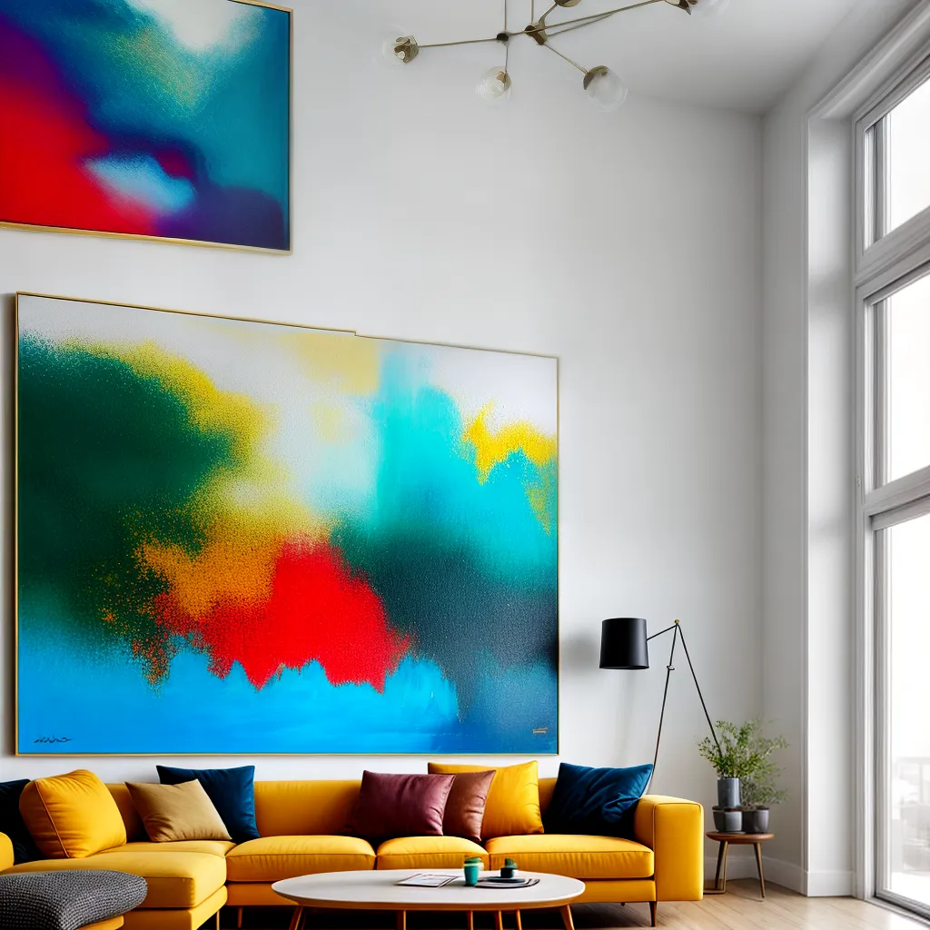 pintura abstrata sala moderna 3