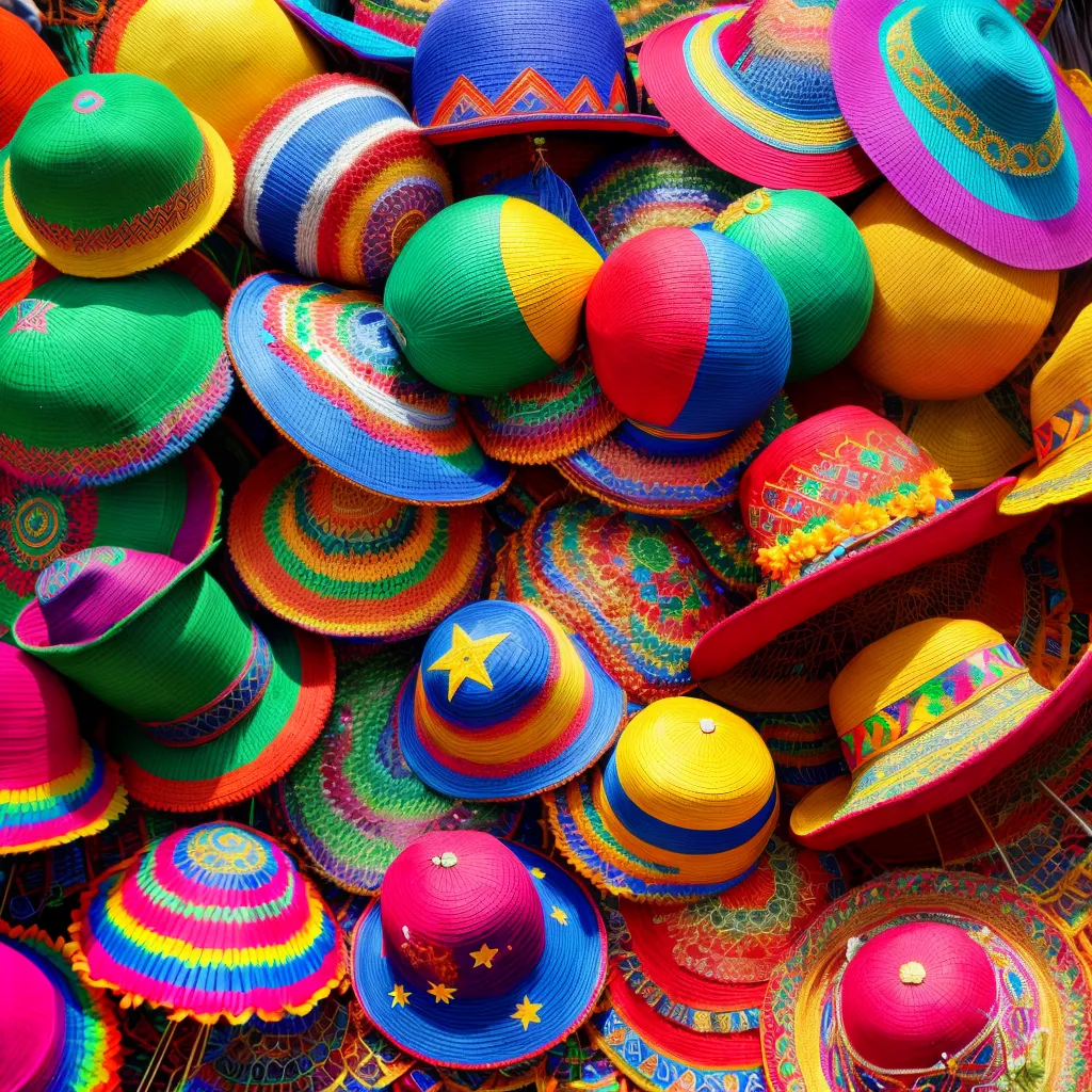 cultura latina sombreros maracas mayas