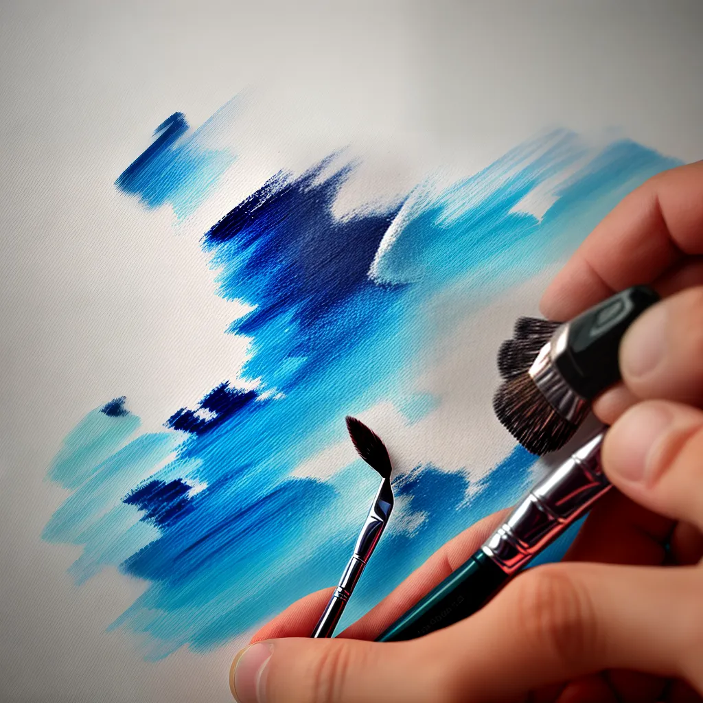mao artista pincel detalhes figurinha mao artista pincel detalhes figurinha