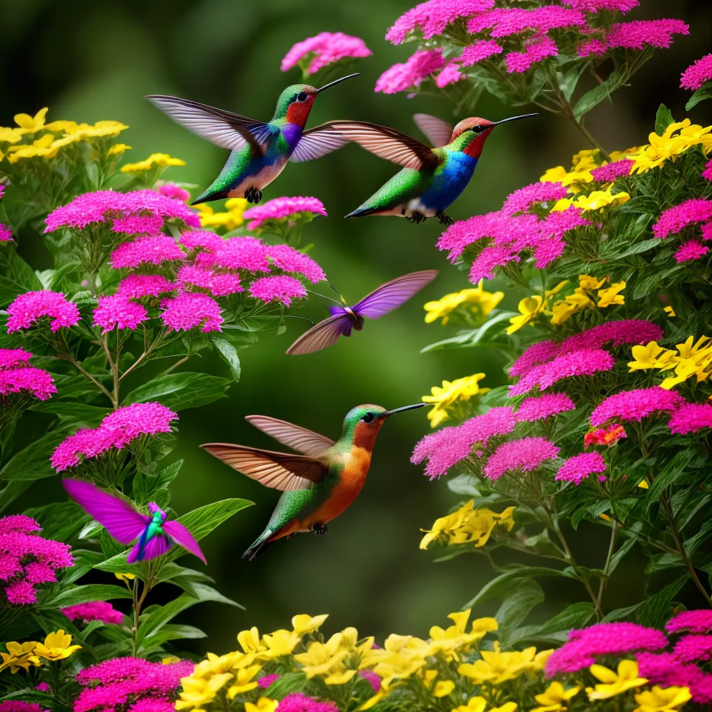 jardim flores beija flores borboletas 2