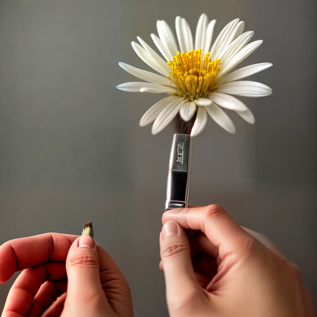 pincel pintura mao artista flor