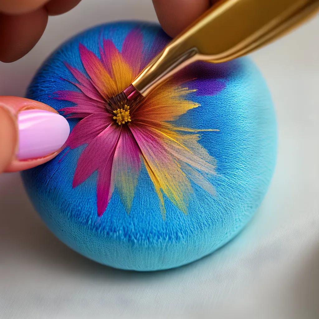 pincel arte detalhes flor