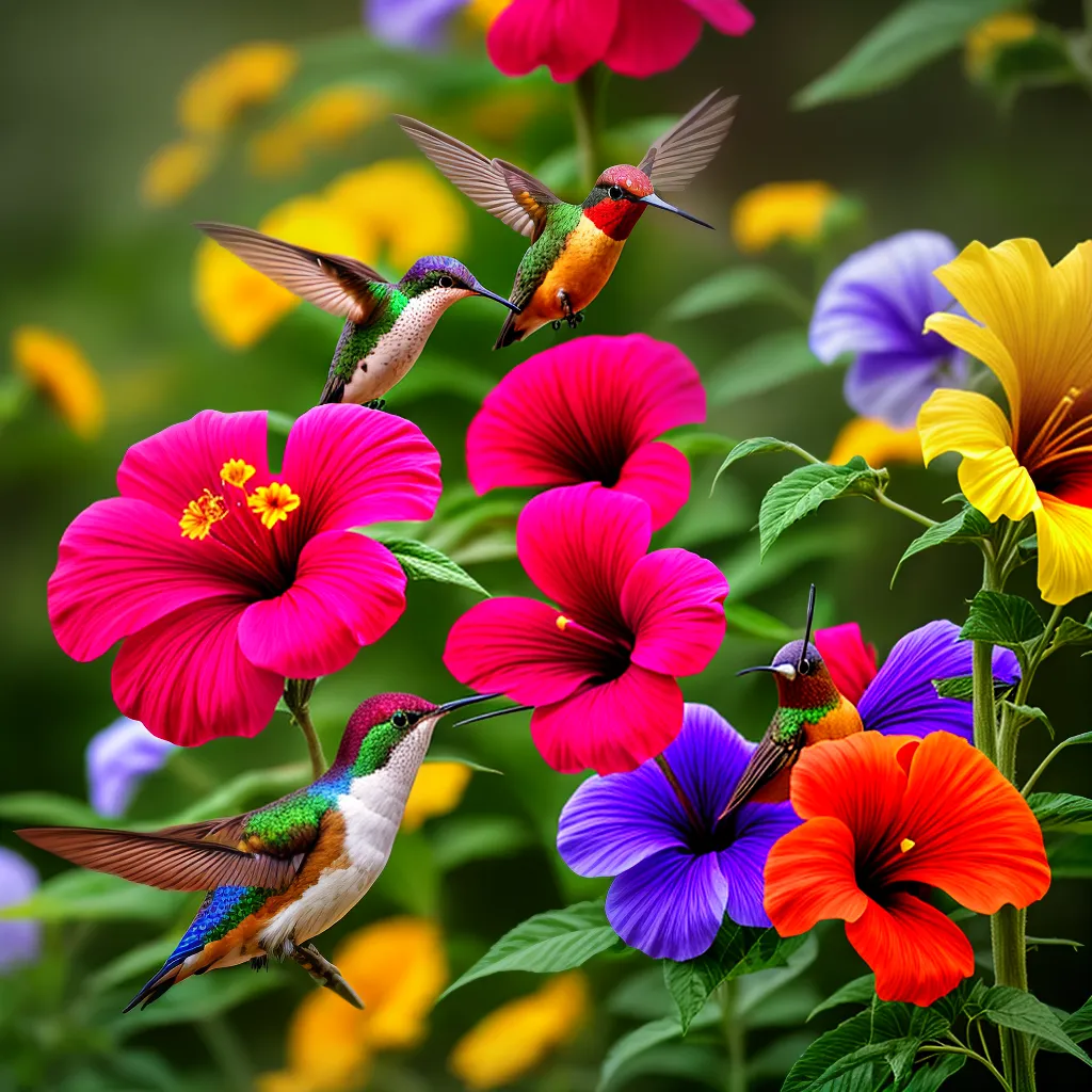 jardim flores beija flores borboletas 3