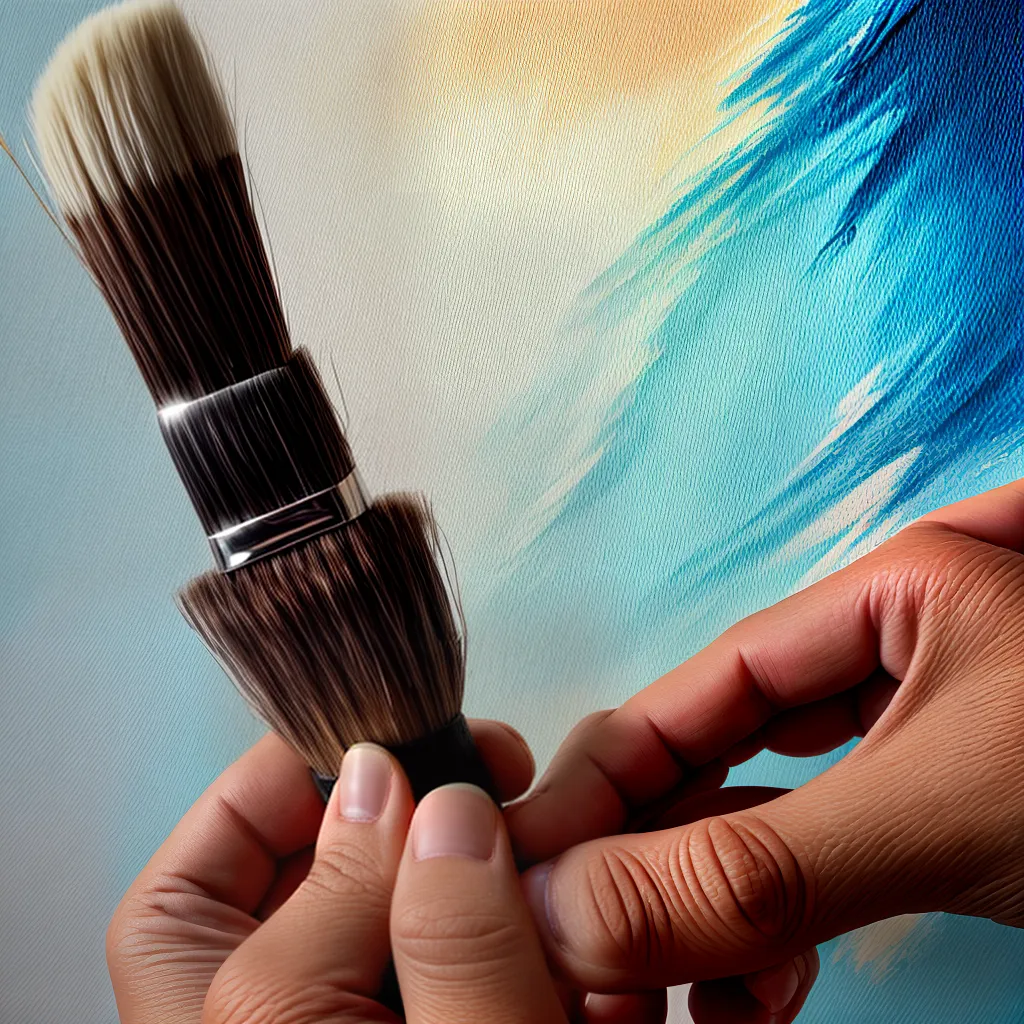 mao artista pincel pintura sombra