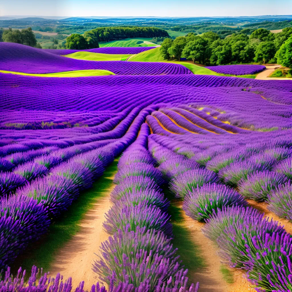 campo lavanda roxo paisagem natureza