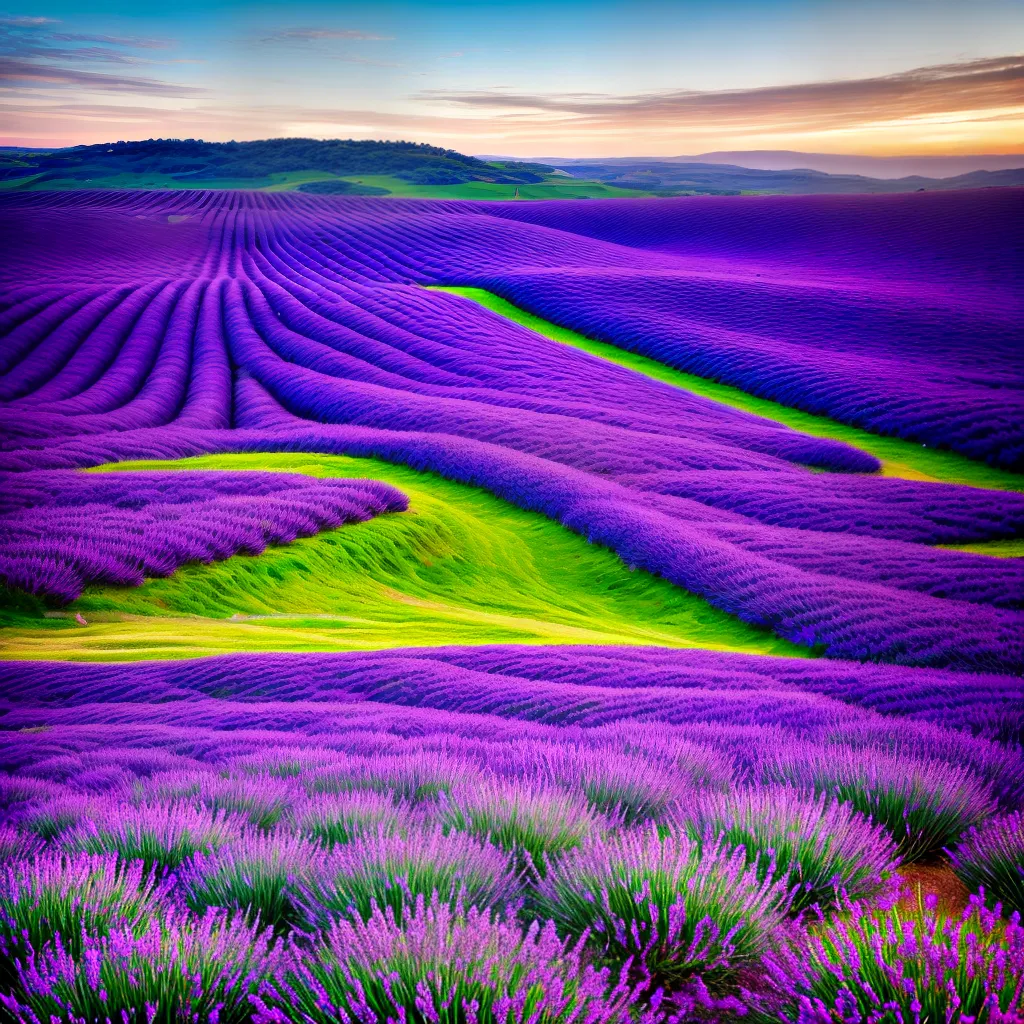 campos lavanda roxo infinito paisagem