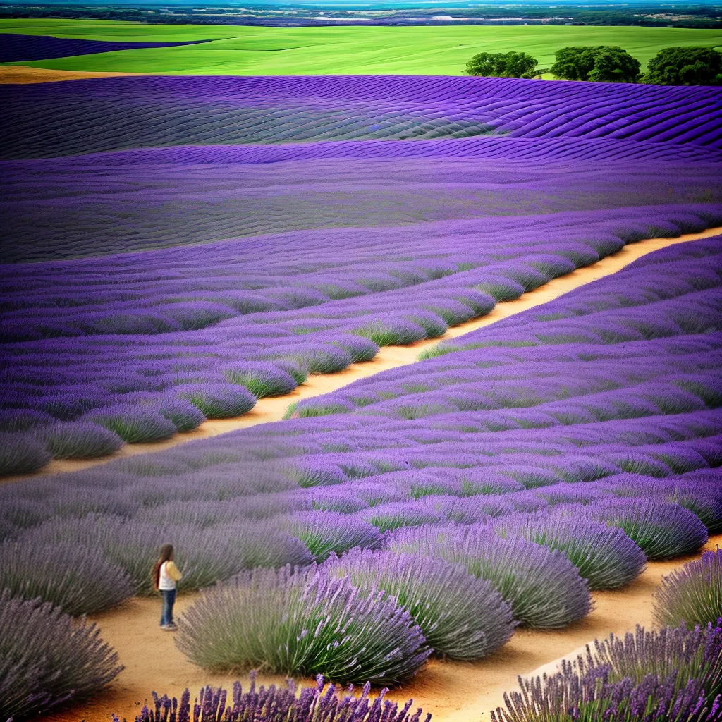 campo lavanda infinito serenidade