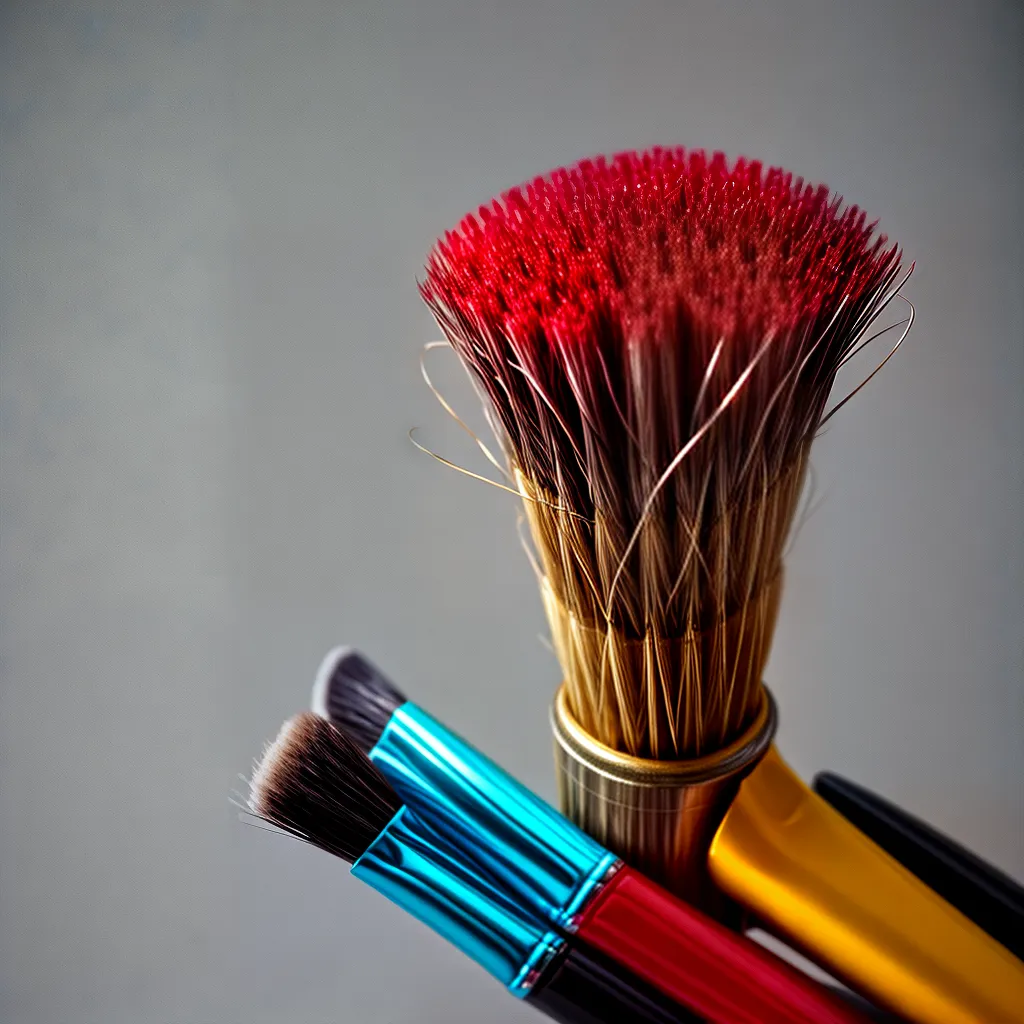 pincel fino pintura precisao