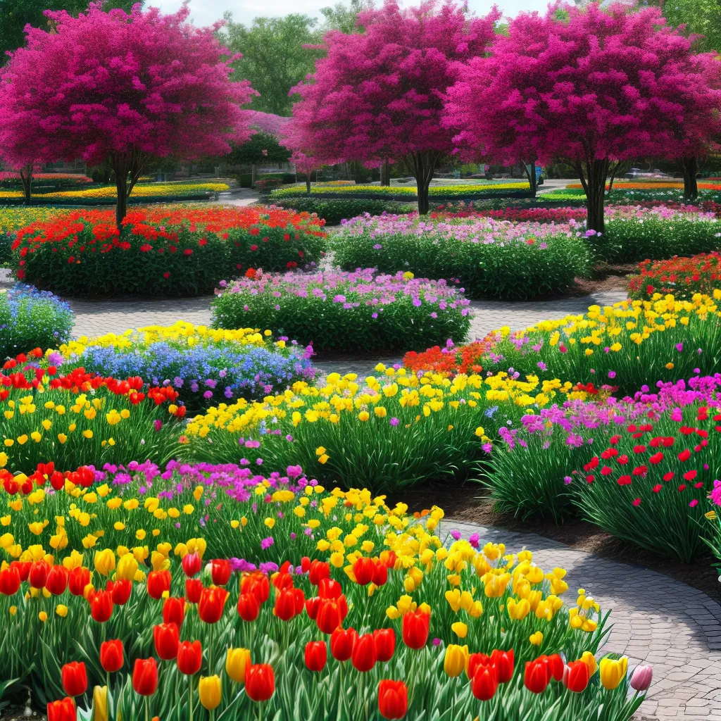 flores coloridas potes jardim flores coloridas potes jardim