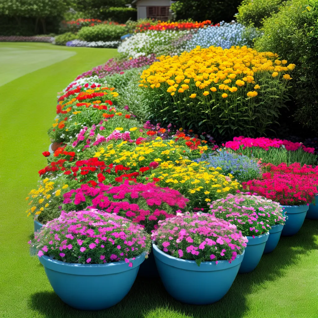 flores coloridas pots jardim elegante flores coloridas pots jardim elegante