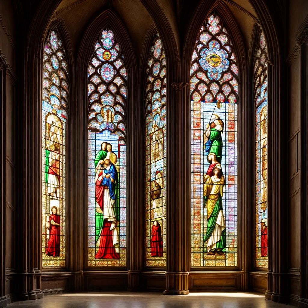 vitral medieval catedral cores artesanato