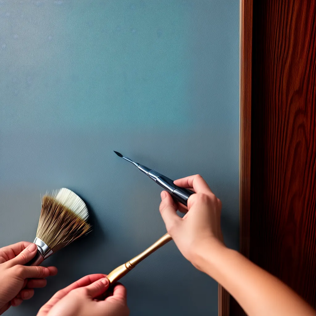 pincel pintura porta madeira transformacao