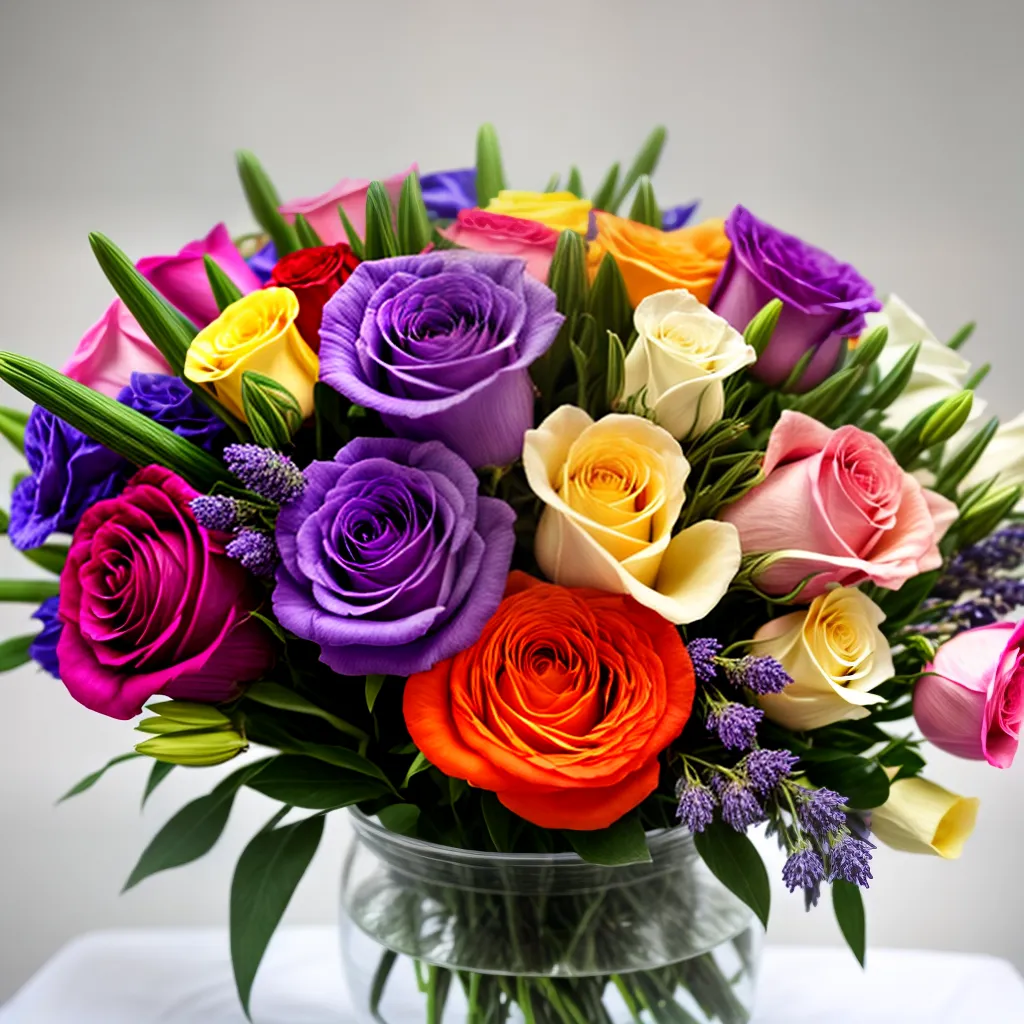 bouquet flores coloridas fragrancia vaso bouquet flores coloridas fragrancia vaso
