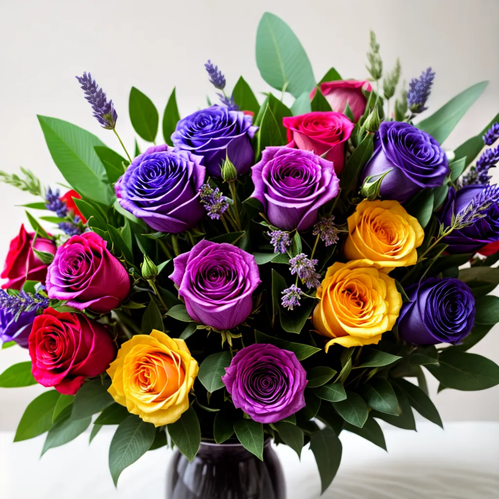 buque colorido rosas lavanda jasmim eucalipto buque colorido rosas lavanda jasmim eucalipto