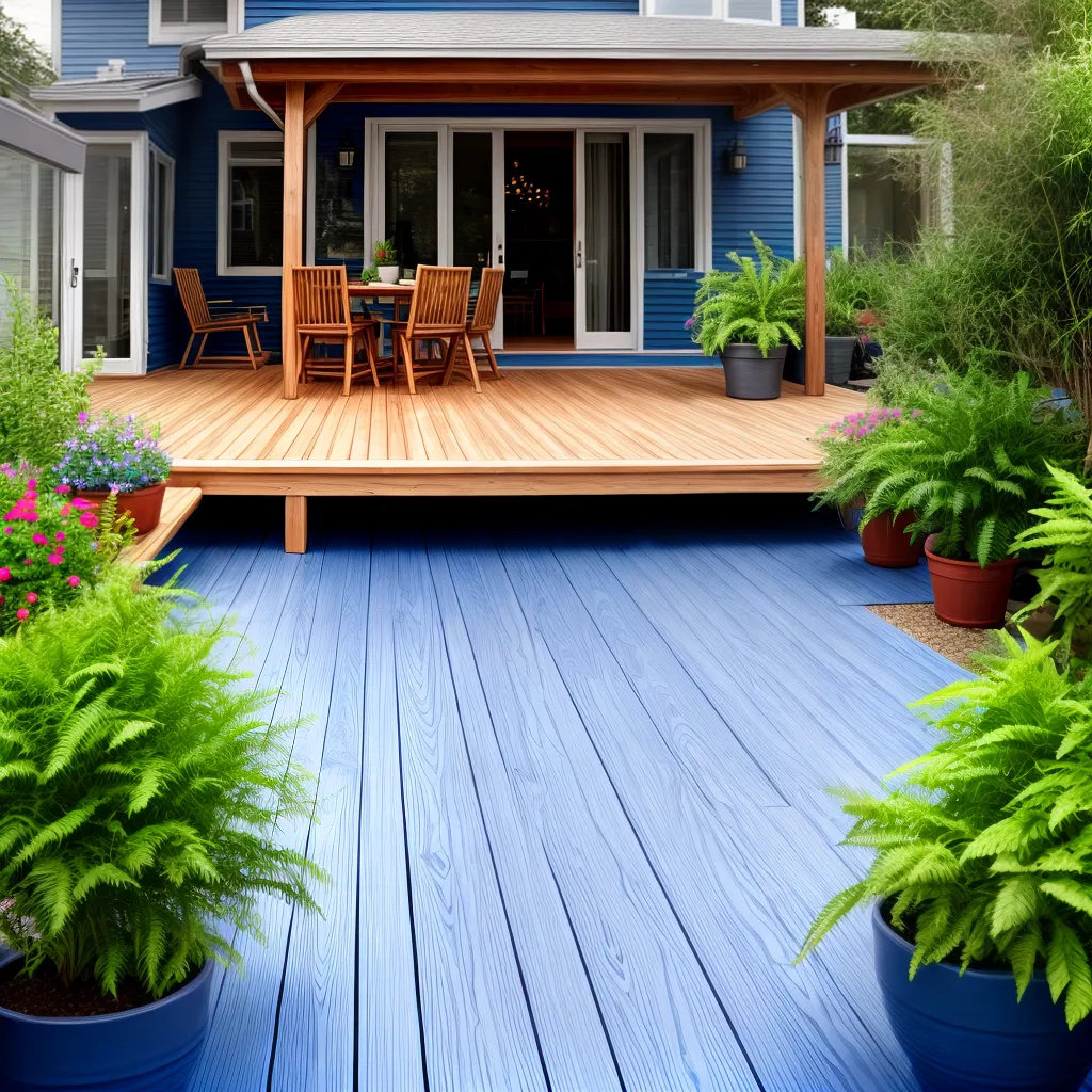 deck azul madeira plantas deck azul madeira plantas