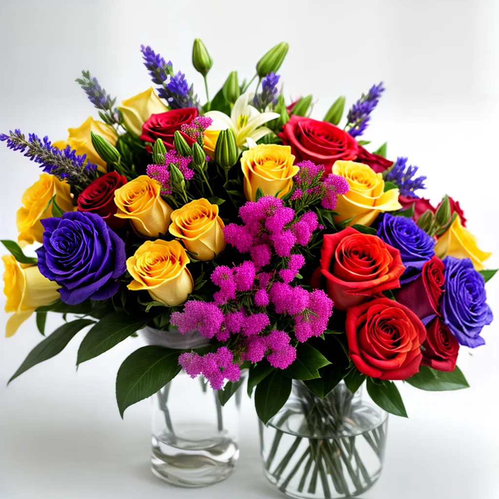 bouquet flores vibrantes fragrancia vaso
