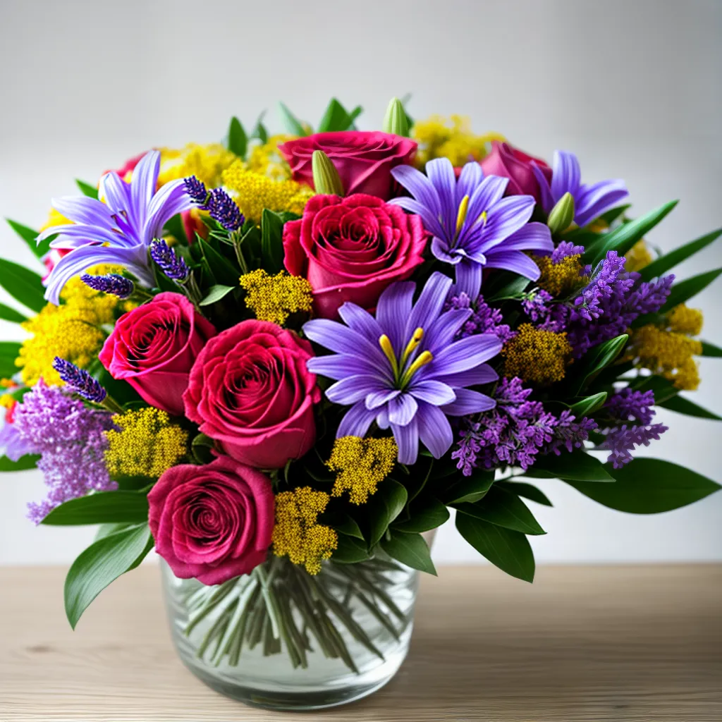 bouquet flores vibrantes aroma fresco bouquet flores vibrantes aroma fresco