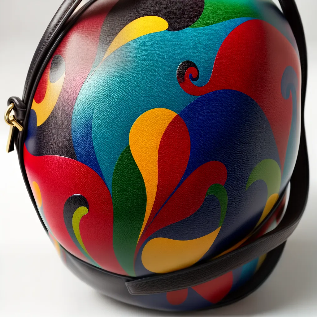 bolsa couro pintura vibrante bolsa couro pintura vibrante