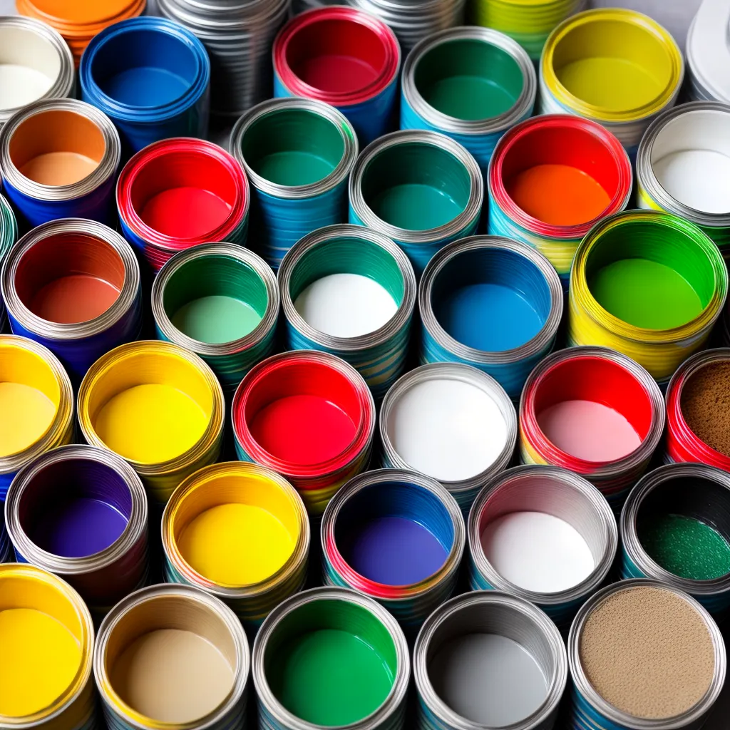 latas tintas coloridas prateleira poliestireno latas tintas coloridas prateleira poliestireno