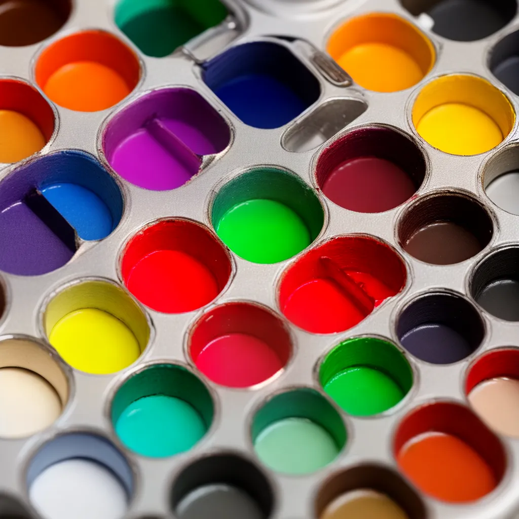 tinta cores paleta criativa