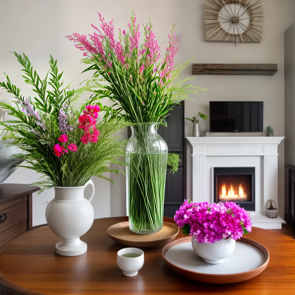 sala tranquila vaso flores feng shui
