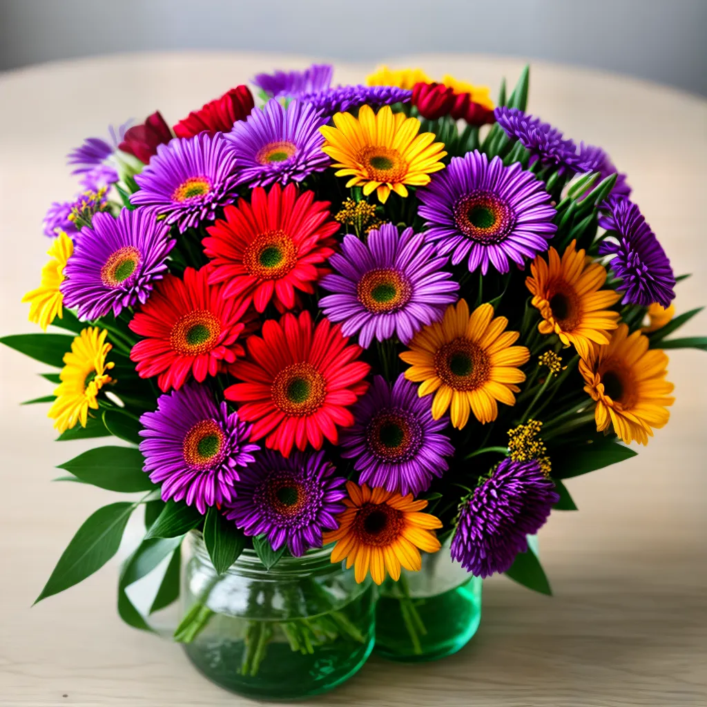 buque flores mason jar valentines