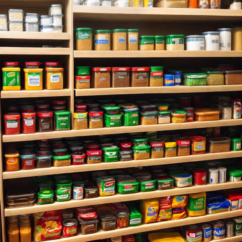 despensa organizada estoque alimentos