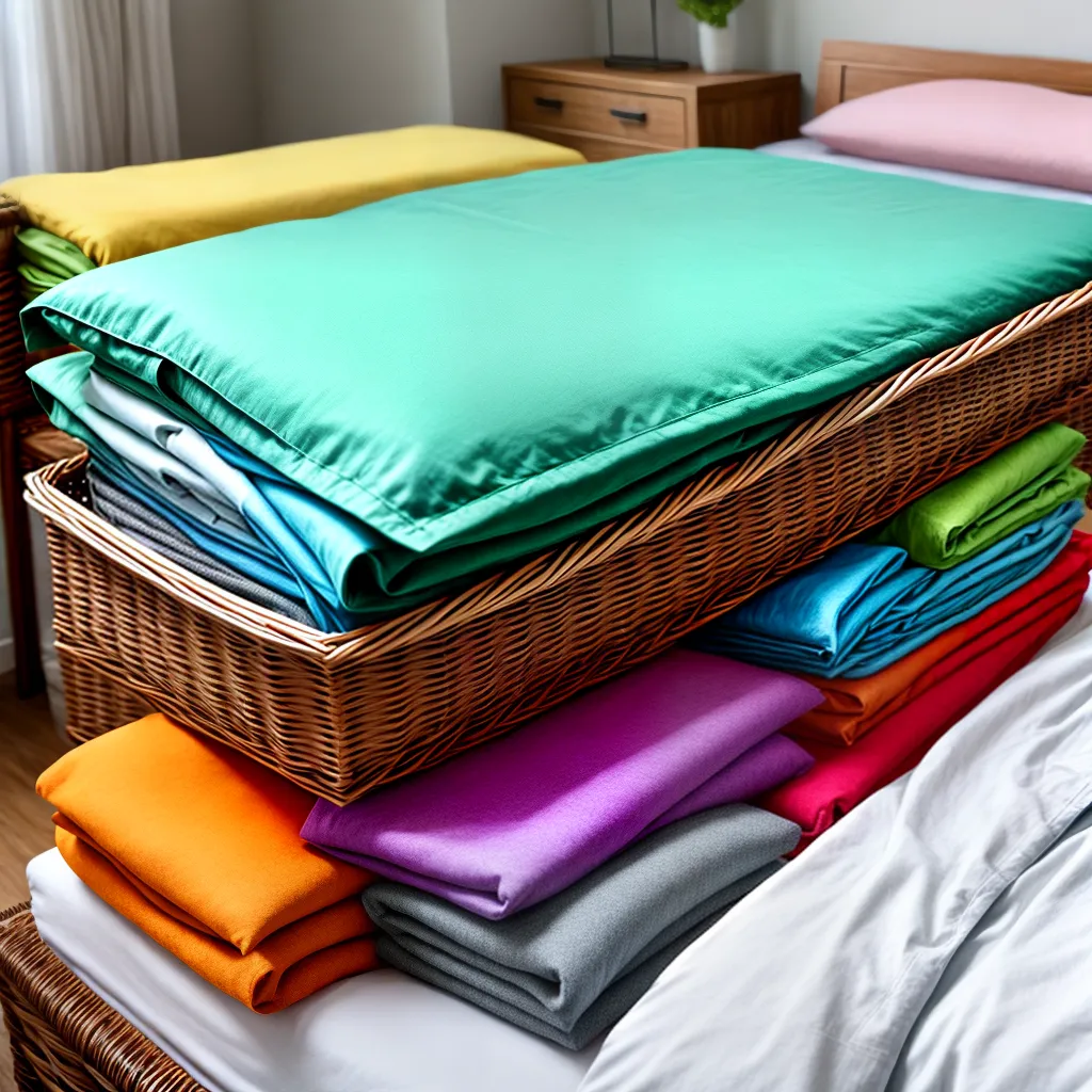 roupa de cama organizada bau cama