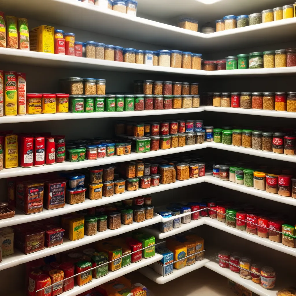 despensa organizada alimentos estoque