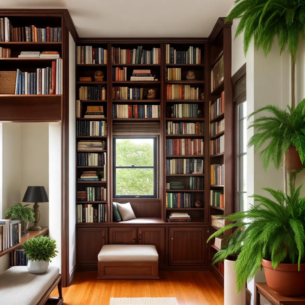 cantinho leitura estante livros plantas cantinho leitura estante livros plantas