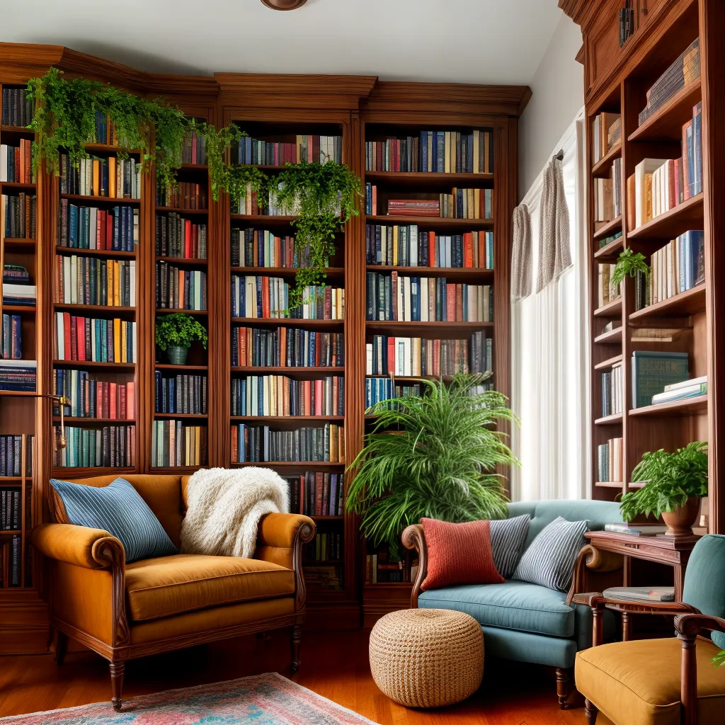 cantinho acolhedor biblioteca livros plantas cantinho acolhedor biblioteca livros plantas
