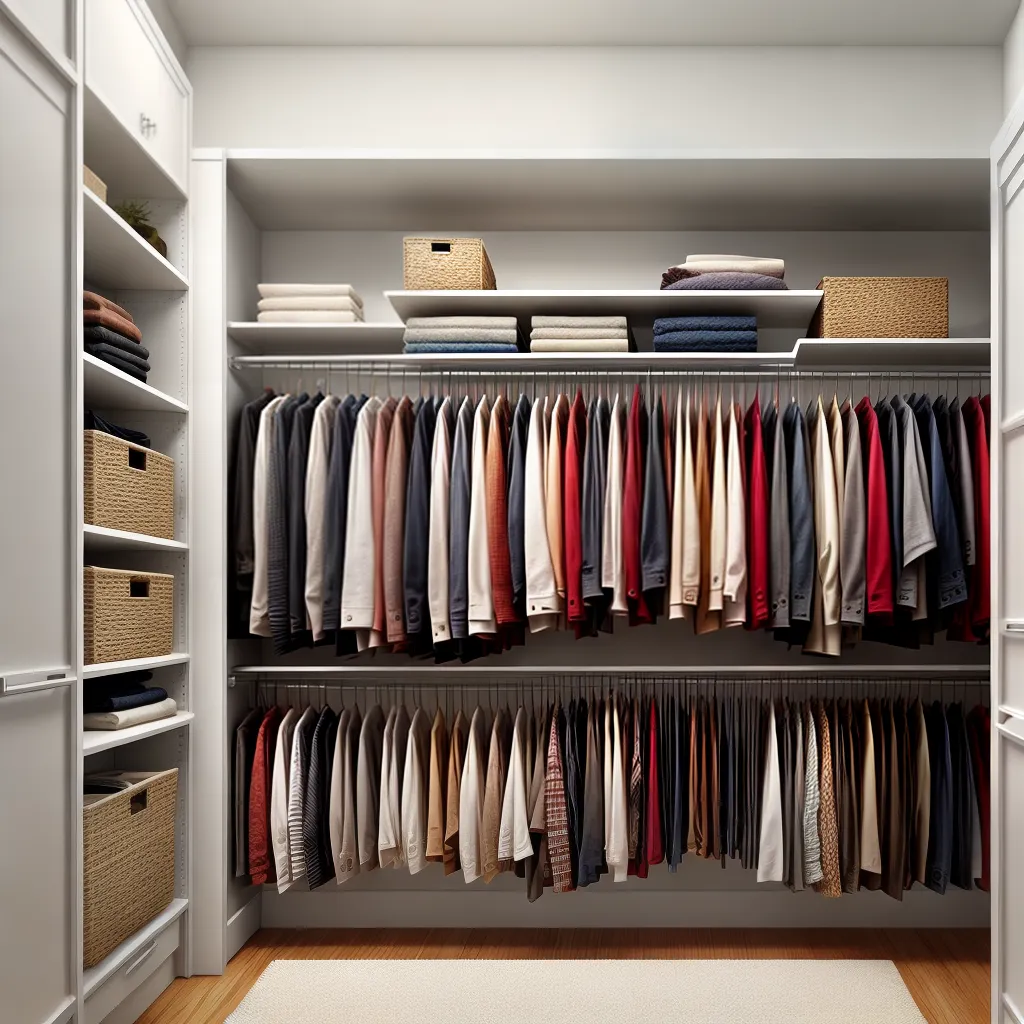 closet organizado prateleiras bins sapatos