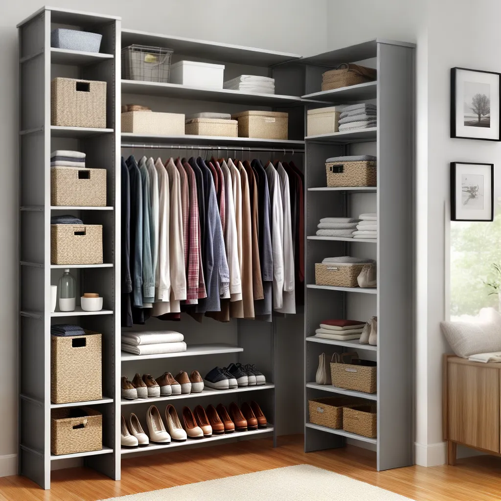 closet organizado armazenamento roupas