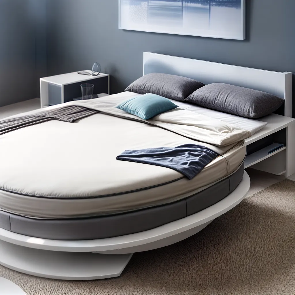 cama futurista led ambiente conforto