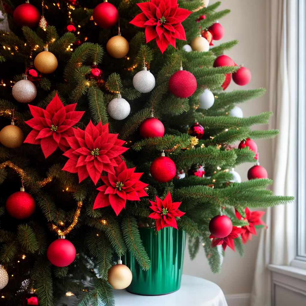 arvore natal poinsettias flores cuidado