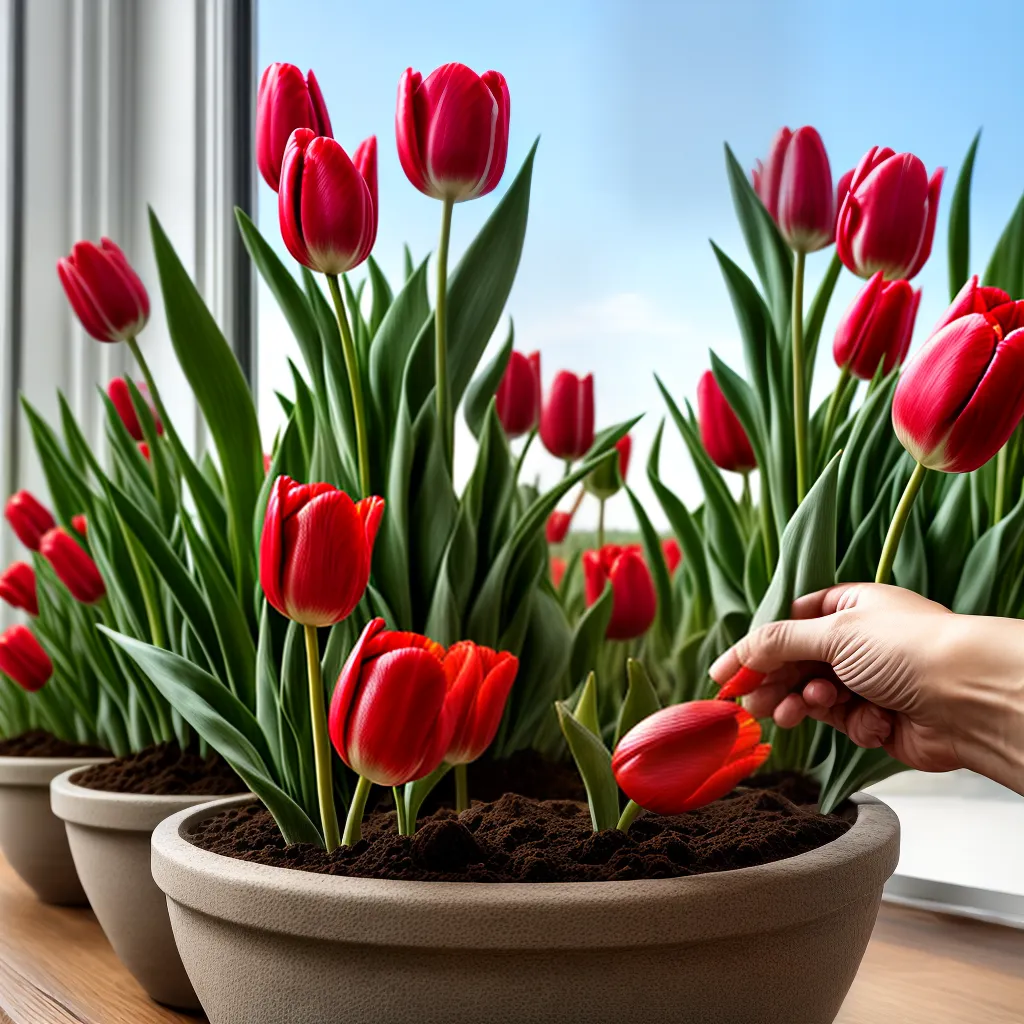 maos plantando tulipa solo luz maos plantando tulipa solo luz