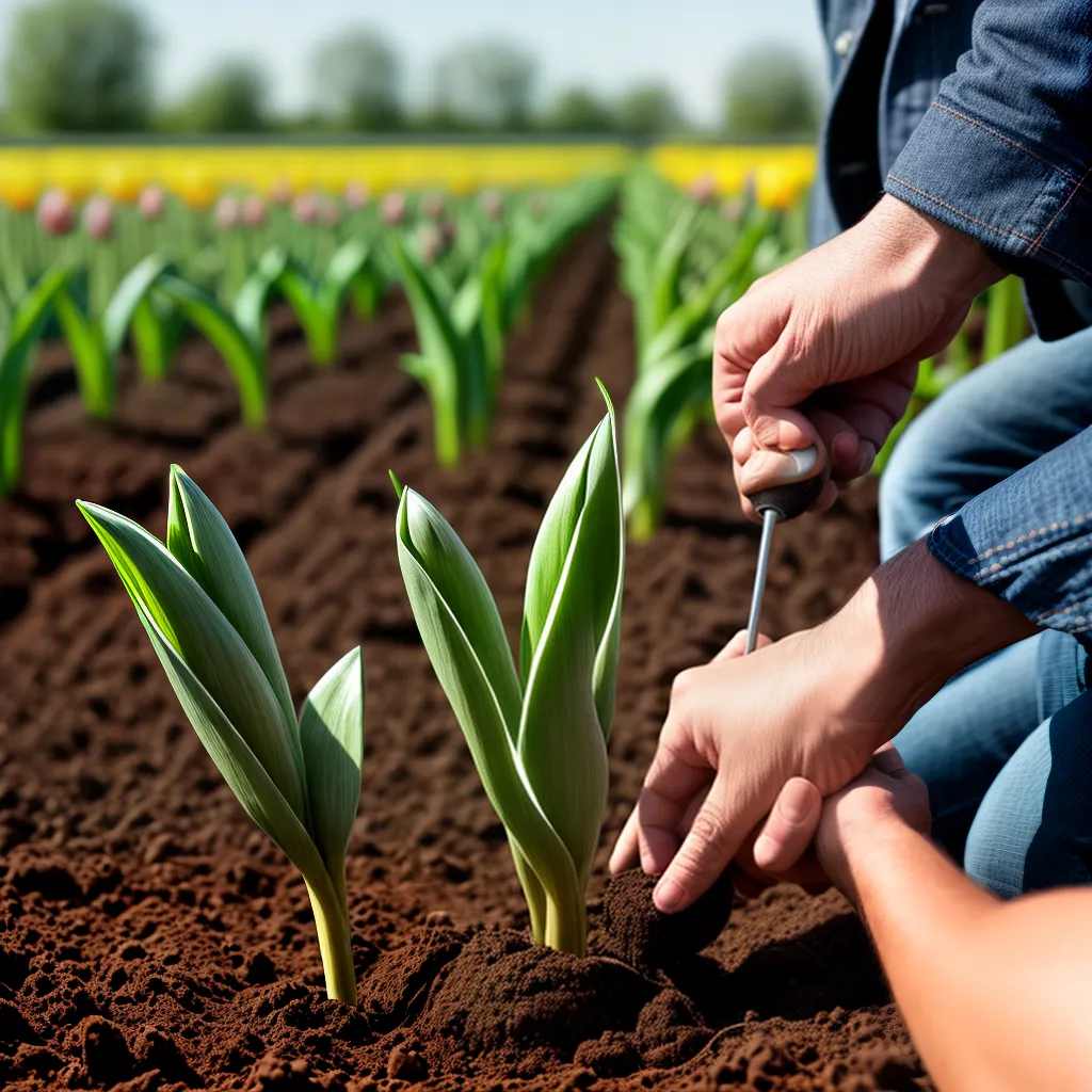 plantio tulipa maos luvas plantio tulipa maos luvas
