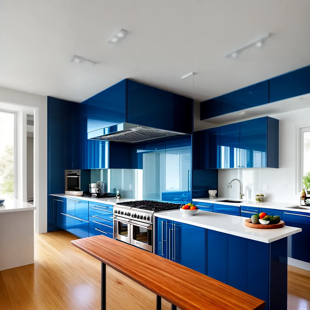 cozinha moderna azul intenso cozinha moderna azul intenso