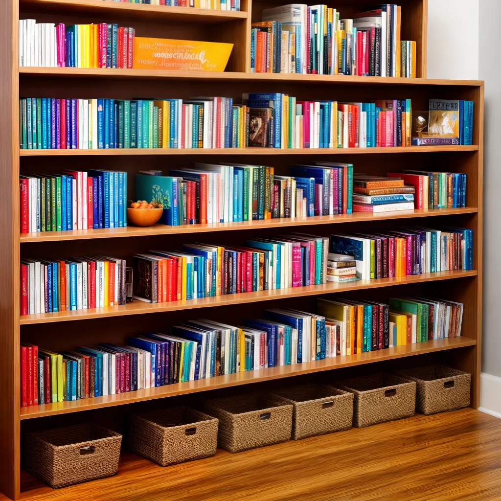 estante livros receitas coloridas